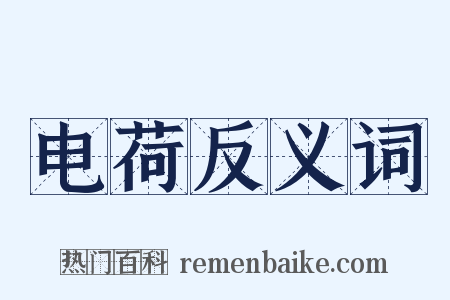 电荷反义词是什么意思的图片